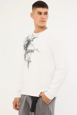 Voidcore Henley Long Sleeve Tee White