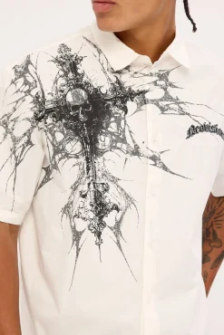 Voidcore Oversize Cropped Shirt White