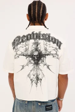 Voidcore Oversize Cropped Shirt White
