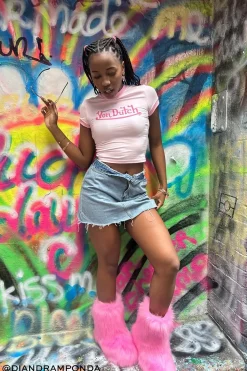 Von Dutch Basic Baby Tee Pink/Baby Pink