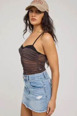 Von Dutch Denim Mini Skirt Light Blue