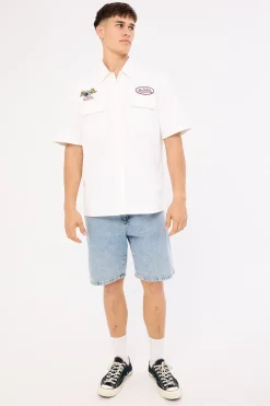 Von Dutch Mix Men's Collared Shirt White