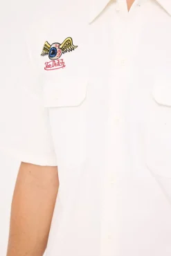 Von Dutch Mix Men's Collared Shirt White