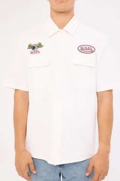 Von Dutch Mix Men's Collared Shirt White