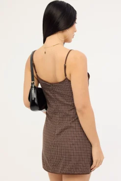 Voyage Mini Dress Chocolate Plaid