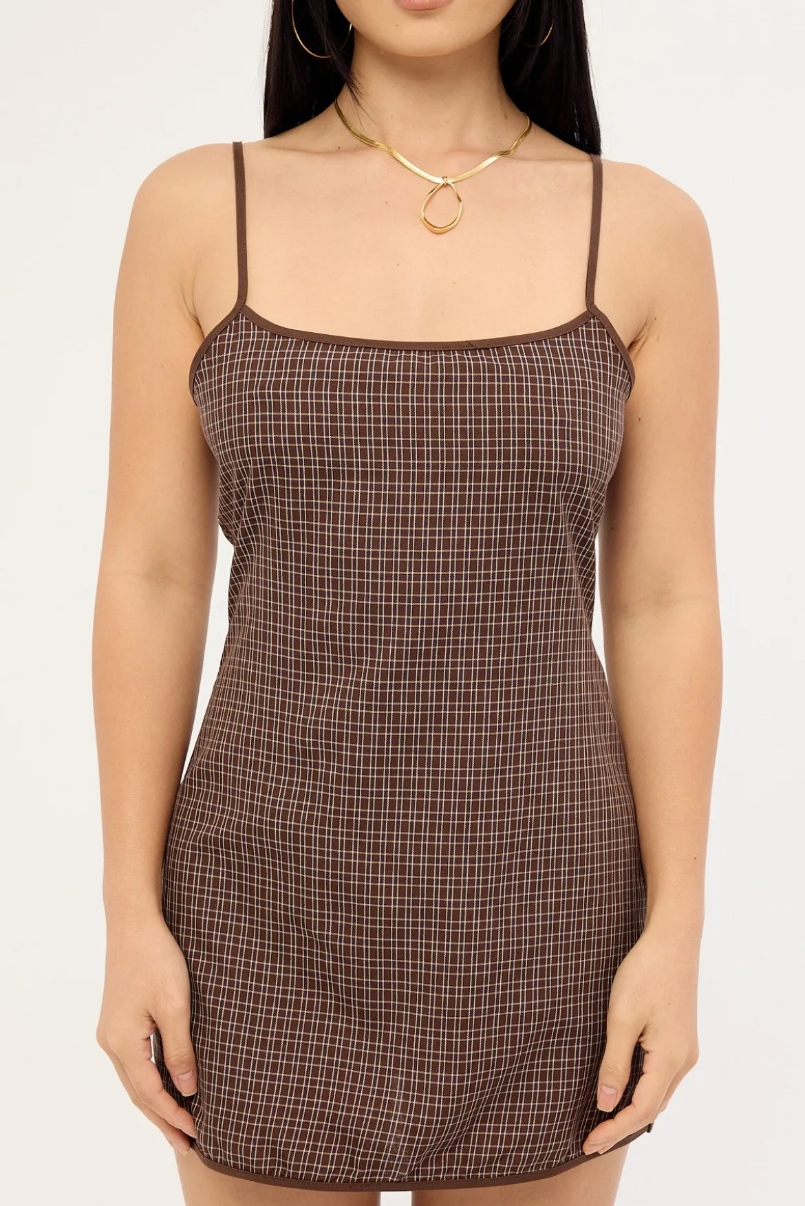 Voyage Mini Dress Chocolate Plaid