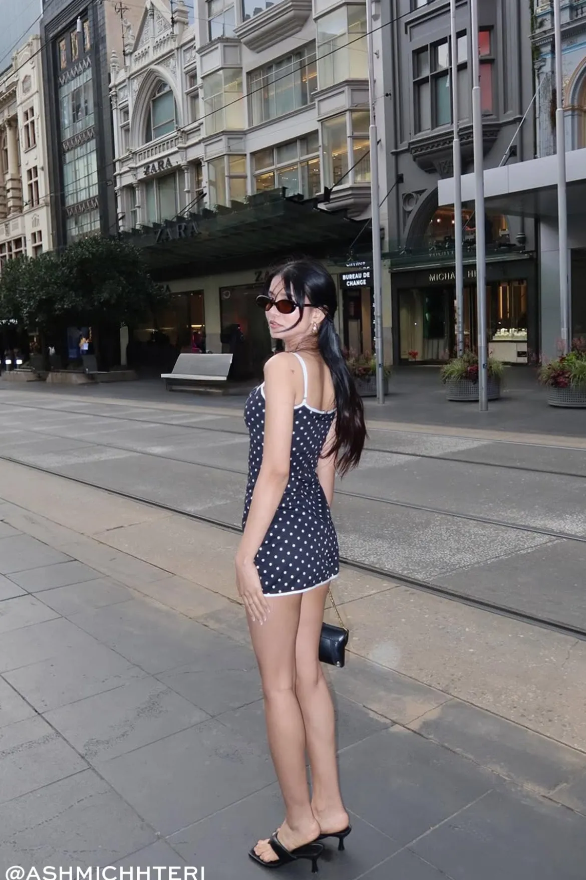 Voyage Mini Dress Noir Polka