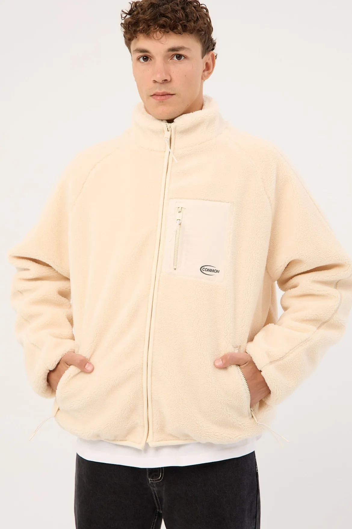 Voyager Zip Thru Sherpa Jacket ECRU