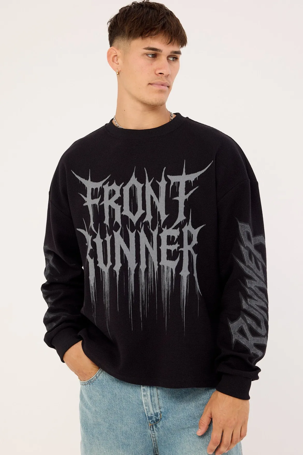 Waffle Knit Black