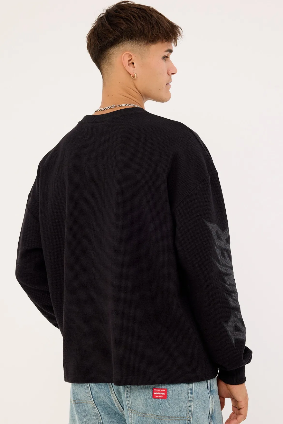 Waffle Knit Black