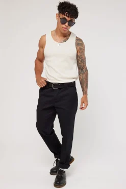 Waffle Singlet Oat Marle