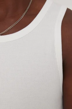 Waffle Singlet White