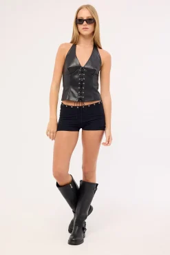 Wahya Top PU Black