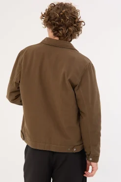 Walter Zip Thru Work Jacket Olive Green