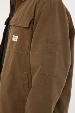 Walter Zip Thru Work Jacket Olive Green
