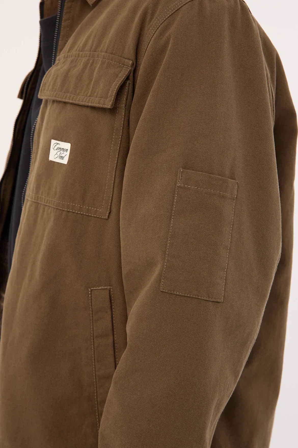 Walter Zip Thru Work Jacket Olive Green