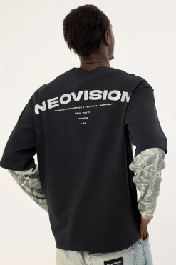 Warfare Layered Long Sleeve Tee Black/Camo