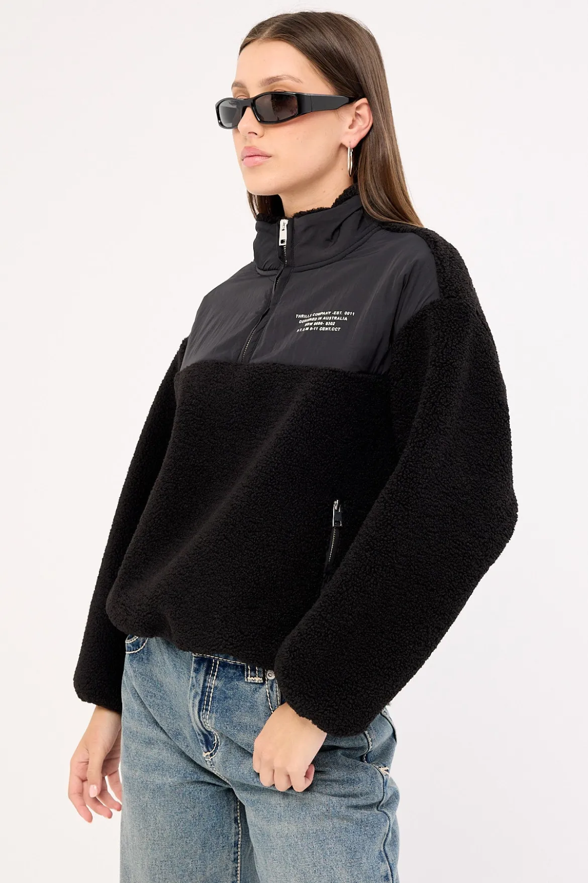 Warm Down Polar Fleece Charcoal