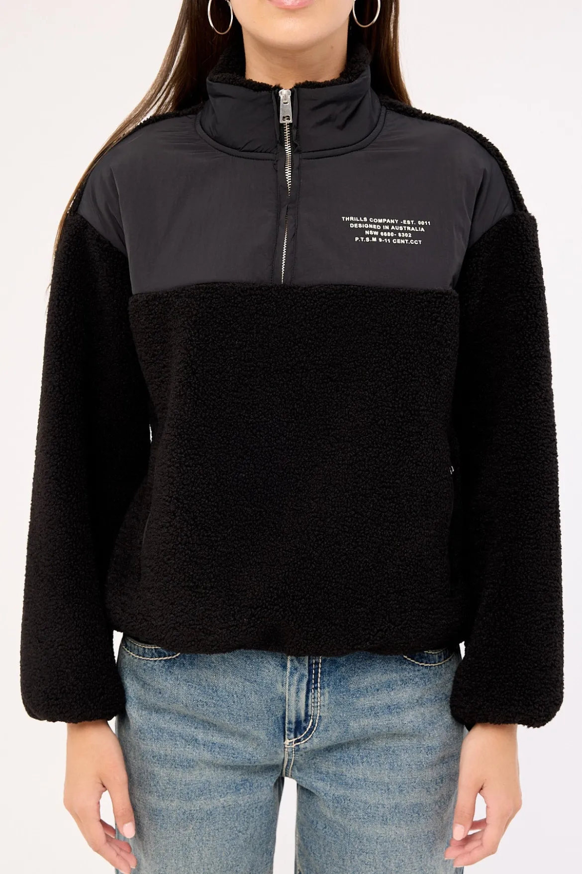 Warm Down Polar Fleece Charcoal