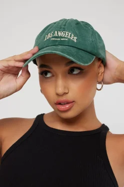 Washed Los Angeles Cap Green
