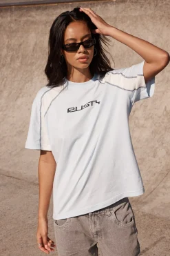 Wavers Tides Tee Retro Blue & White