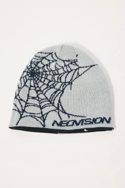 Web Reversible Skull Cap Beanie Black/Grey
