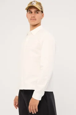 Weekender Boxy Long Sleeve Shirt White