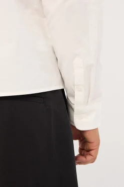 Weekender Boxy Long Sleeve Shirt White