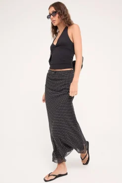 Whimsy Polka Dot Maxi Skirt Polka Dot