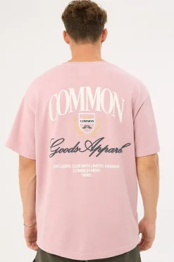 Whitaker Loopback Boxy Tee Washed Mauve