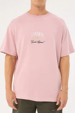 Whitaker Loopback Boxy Tee Washed Mauve
