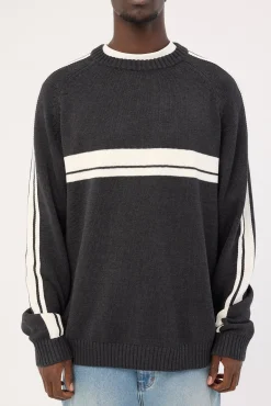 White Lines 2.0 Knitted Crew Black Marle