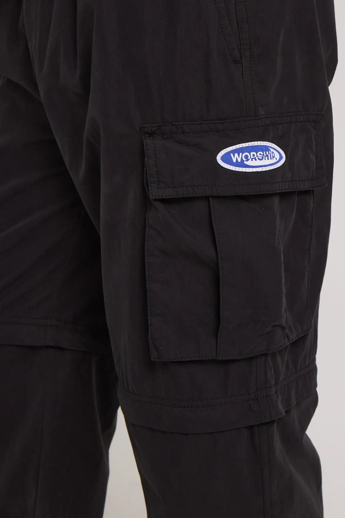 Why Wait Zip Off Cargo Pant Washed Black