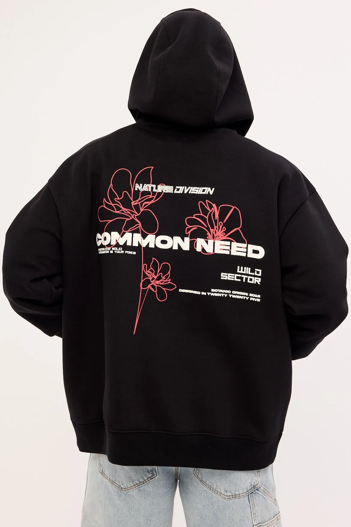 Wild Sector Boxy Hoodie Black