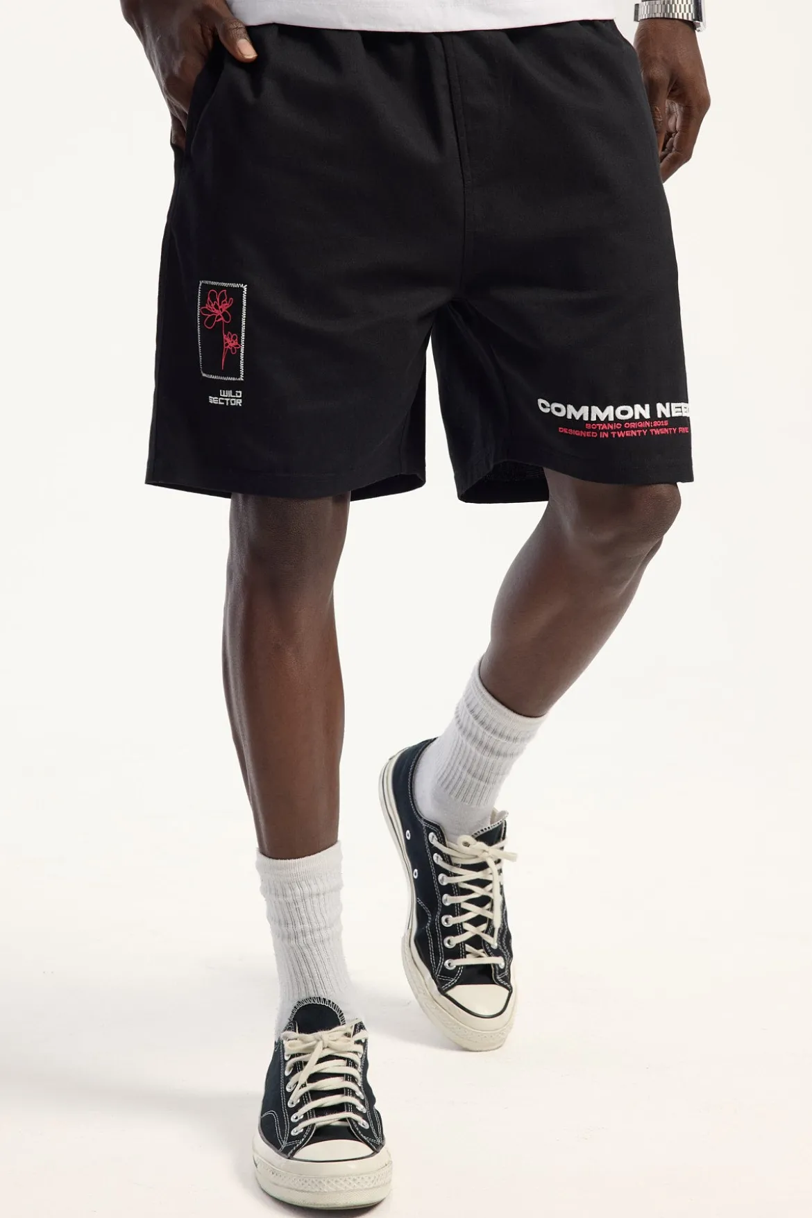 Wild Sector Elastic Waist Short Black