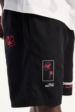 Wild Sector Elastic Waist Short Black