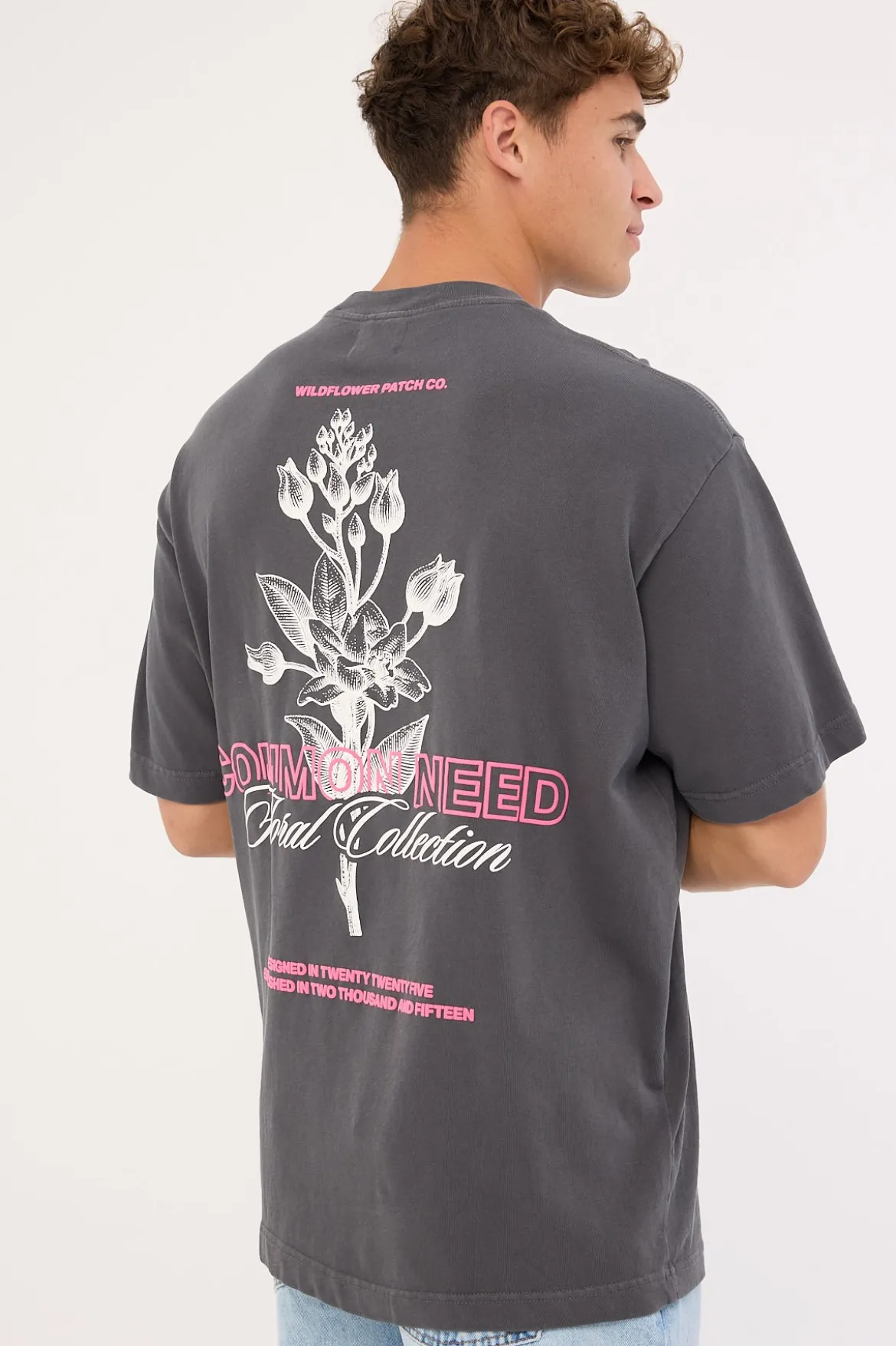 Wildflower Heavyweight Boxy Tee Washed Black