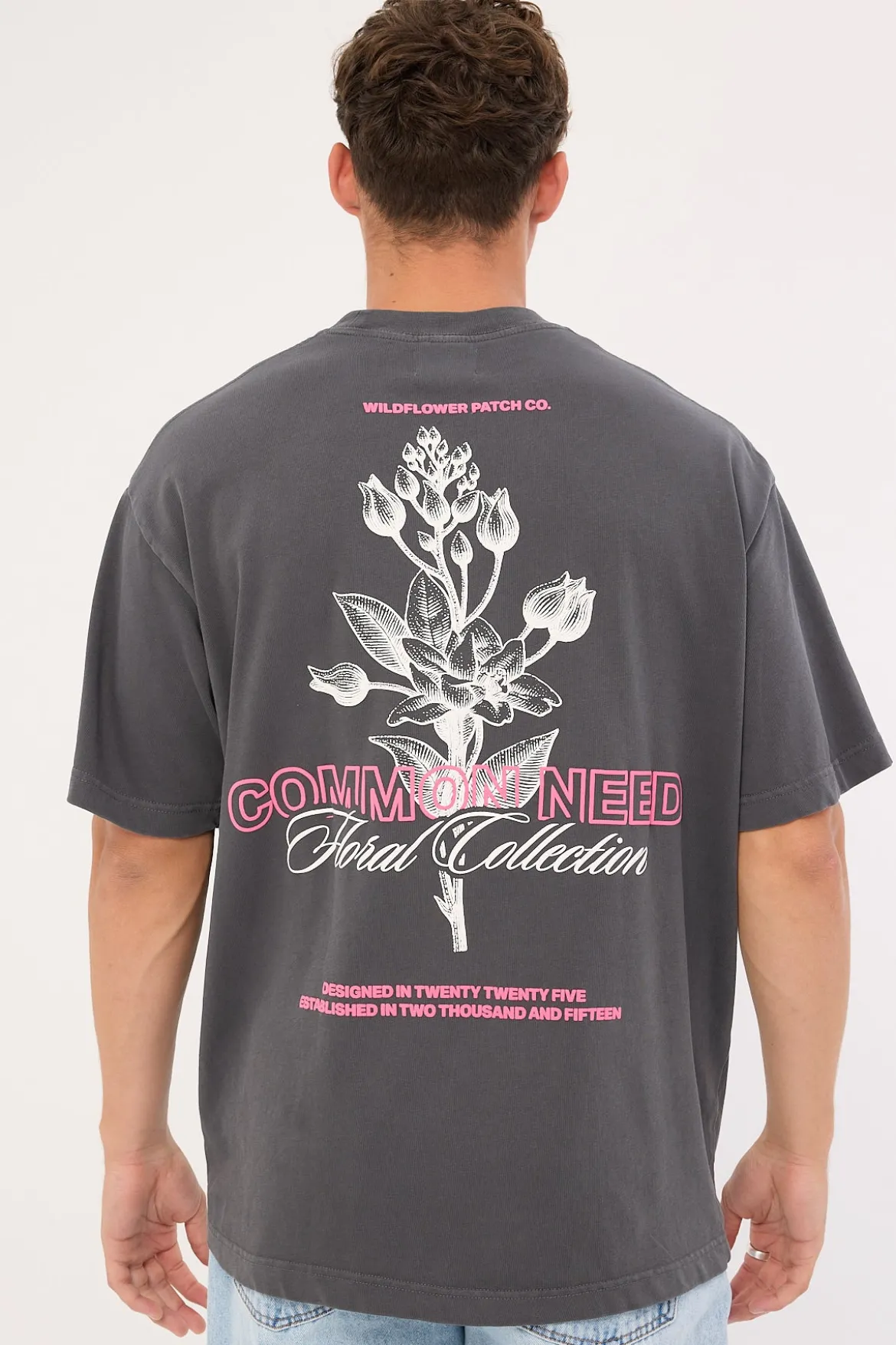 Wildflower Heavyweight Boxy Tee Washed Black