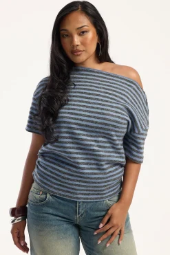 Wildlands Tee Grey Blue Stripe