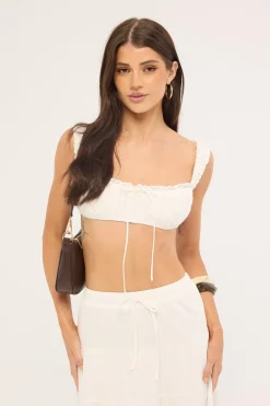 Winona Broderie Bralette White