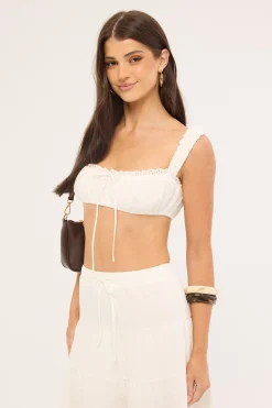 Winona Broderie Bralette White