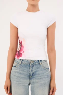 Wisteria Flower Tee White