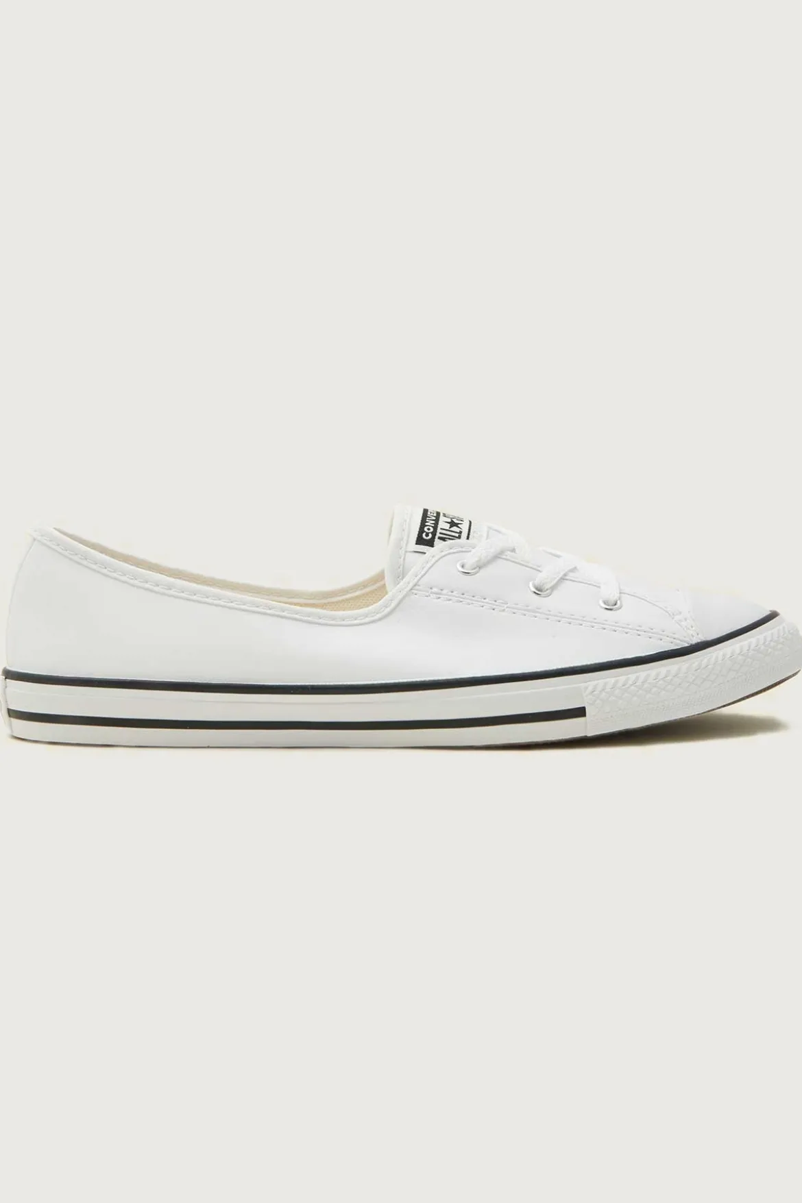 Womens CTAS Ballet Lace Faux Leather White White/Black
