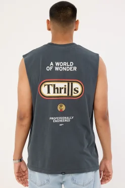 Wonder World Merch Fit Muscle Tee Ebony