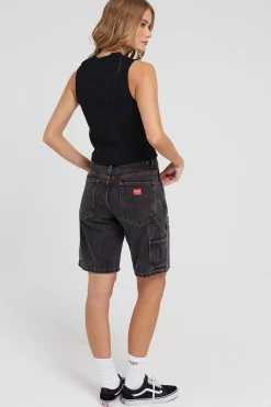 Worship Carpenter Denim Short Black Rinse