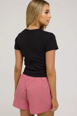 X-girl Strawberry Rib Tee Black