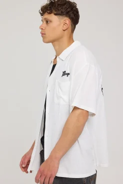 XL Dice Emb SS Shirt White