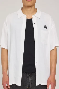XL Dice Emb SS Shirt White