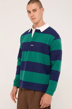 XL Stripe Rugby Green
