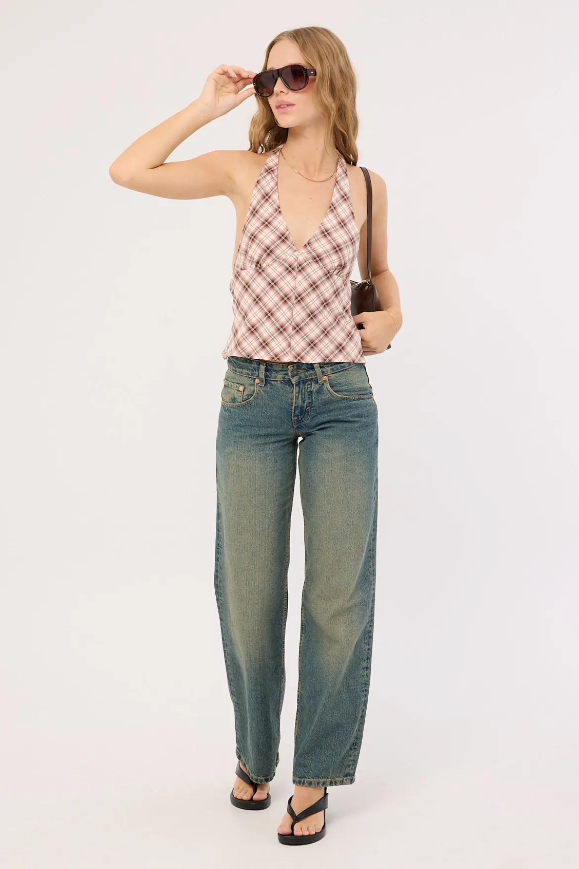 Yakti Top Pink Check
